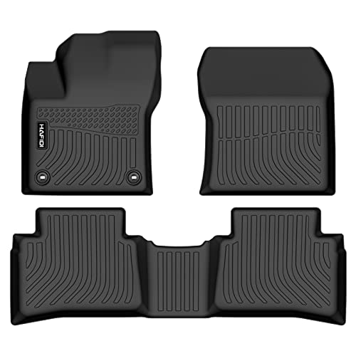 Image of HAFIDI Floor Mats Fit for 2016-2022 Toyota Prius & Prius Prime (Not for Prius c &Prius v), All Weather Protection TPE Anti-Slip Automotive Prius Floor Liners, Fits 1st & 2nd Row Full Set, Black