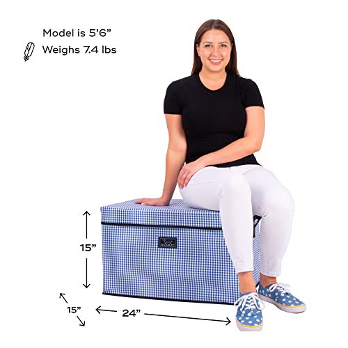 Scout Rump Roost Lg - Large Lidded Storage Bin With Handles, Collapsible, Stackable, Doubles As Seat Or Table, Holds 90 Lbs #TOP4