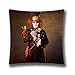 Pop Home Housse de coussin décorative carrée Johnny Depp Alice au pays des merveilles 45,7 x 45,7 cm
