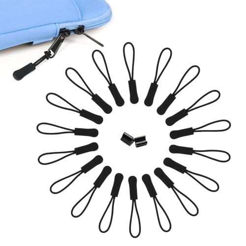 20 Piezas Etiqueta de Cremallera, Tiradores de Cremallera de Repuesto, Reemplazo de Etiqueta de Cremallera, Etiqueta de Extensi贸n de Cremallera, para Mochilas, Ropa Deportiva, Chaquetas, Bolsos