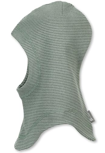 Sterntaler Schalmütze Streifen Unisex - Baby und Kinder Mütze aus Mischgewebe - Balaclava, Schlupfmütze - steingrün, 55