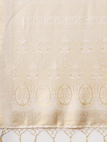 Image of AKHILAM Women's Banarasi Silk Woven Design Saree With Unstitched Blouse Piece (KUNT1880 Parent)