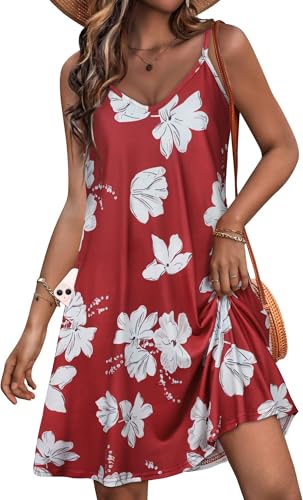 Image of JOELLYUS Womens Spaghetti Strap Dress Summer Dresses Beach Cover Ups Casual Sundresses with Pockets 2026