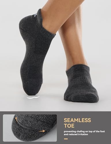 Image of CS CELERSPORT 6 Pairs Ankle Athletic Running Socks Low Cut Sports Tab Socks for Men and Women