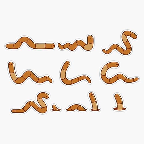 Earthworms Line Earthworms Earthworms Cap Earthworms Pillow Bumper Sticker Vinyl Decal 5