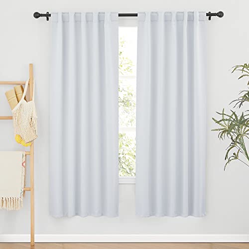 Image of RYB HOME Living Room Window Curtains, Back Tab 2 Hanging Top, Thermal Insulated Backdrop Room Darkening Draperies for Bedroom /Kitchen /Farmhouse, 42 inch Width x 72 inch Length, 2 Pcs