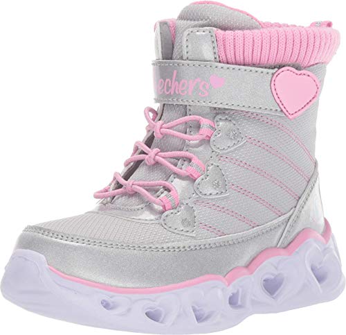 Skechers Heart Chaser Girls Shoes Size 5, Color: Gray/Pink