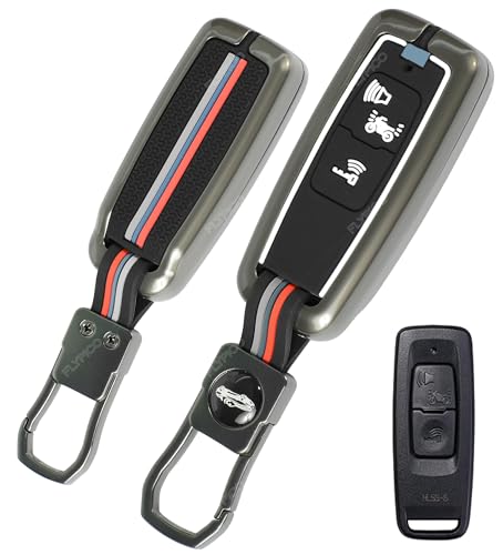 Image of Metal Silicon Key Cover Compatible for Honda Activa | Dio | H-Smart, Scooter Metal & Silicon Protection Special Feature Visible in Low-Light Conditions