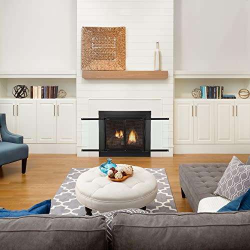 Image of Stanbroil Fireplace Glass Cabinet-Style Door, Black, Medium
