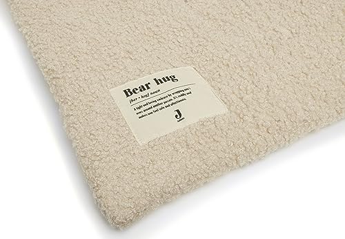 Jollein Krabbeldecke für Baby - Boucle, Naturel - Laufgittereinlage - 75x95 cm - Spieldecke Baby - Cremefarben