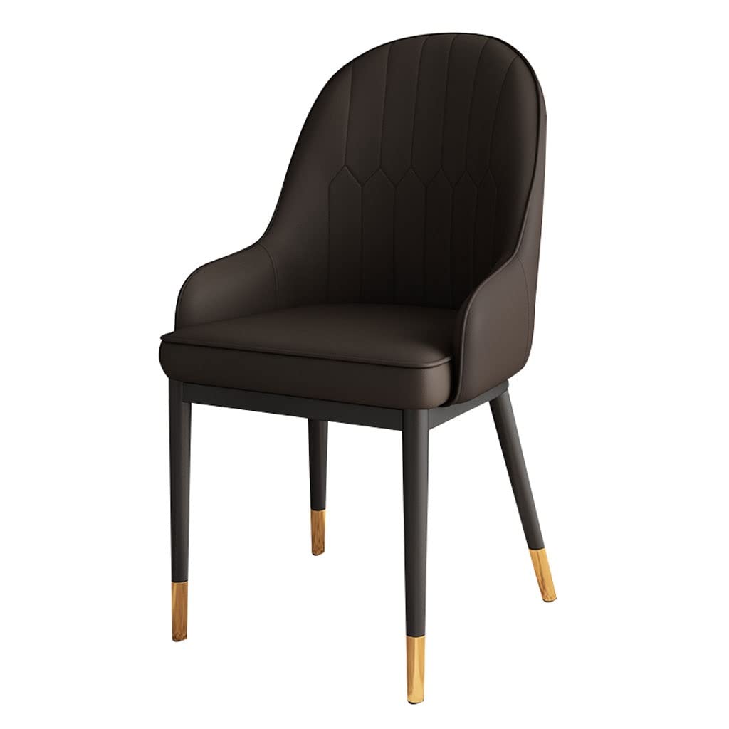 YXCUIDPModern High Back Soft Seat Dining Chairs,Water Proof Leather Living Room Chairs with Metal Legs Kitchen Lounge Chairs(D)