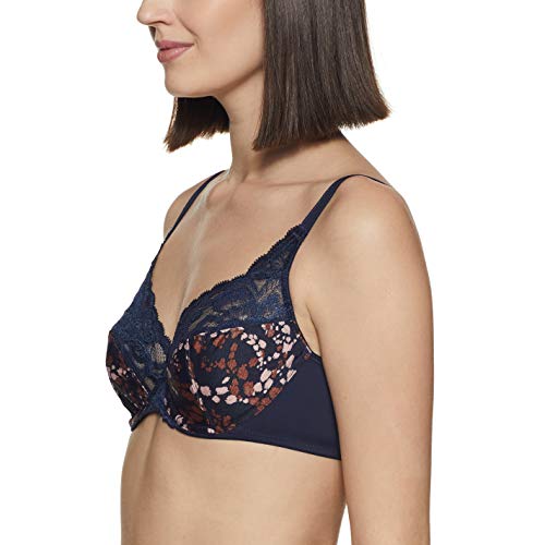 Image of Marks & Spencer Women's Nylon Non Padded Bra (T332711P Navy Mix 32C)