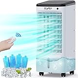 ❉【3 en 1 Climatizadores evaporativos】 Los ingenieros senior de IcyAir han estado diseñando específicamente para las necesidades del mercado europeo durante cinco años, y han diseñado de manera innovadora un nuevo aire acondicionado de escritorio que integra ventilador, humidificador y aire acondicionado, brindándole una solución perfecta y agradable para el verano.