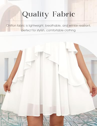 Image of DRESSTELLS Women's Cocktail Ruffle Tiered Dresses, Formal Wedding Guest Holiday Party Halter Mini Dress