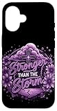 Photo Gallery stronger than the storm - croce design con fiori custodia per iphone 16 Photo Gallery stronger than the storm - croce design con fiori custodia per iphone 16
