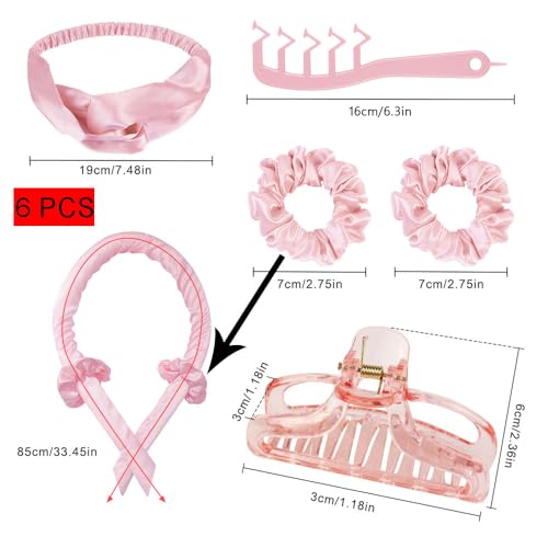 Krullen zonder hitte, haarkrullers 's nachts, overnight heatless krulband, doe-het-zelf haarnoedel, haarkrullend haar zonder hitte, kapselset, voor lang gemiddeld haar, cadeau voor meisjes en vrouwen - Image 8