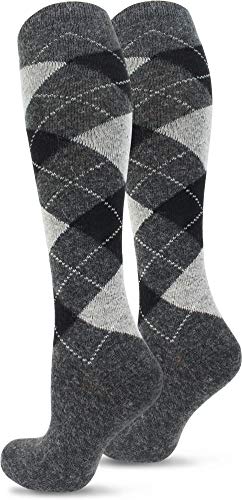 Circle Five 3 Paar Warme Wollkniestrümpfe mit Alpaka- und Schafwolle - Kniestrümpfe für Damen und Herren Größe 39/42 Cover