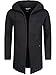 Produktbild Indicode Herren Brekstad Oversize Sweatjacke mit Kapuze aus Baumwolle | Sweater Männer Black, XL