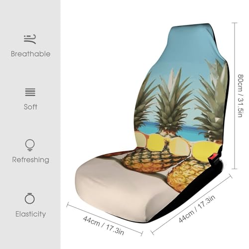 Housse de siège avant géométrique au design exclusif d'ananas
