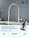 Kitchen Faucet Sprayer Head Replacement - Pull Down Faucet Spray Head with 15 Adapters, Pull Out Faucet Sprayer Nozzle, 3 Function Kitchen Tap Spray Spout Part Connector, Brushed Nickel