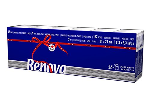 Renova Pañuelos de bolsillo Red Label Blanco Puro - 18 paquetitos