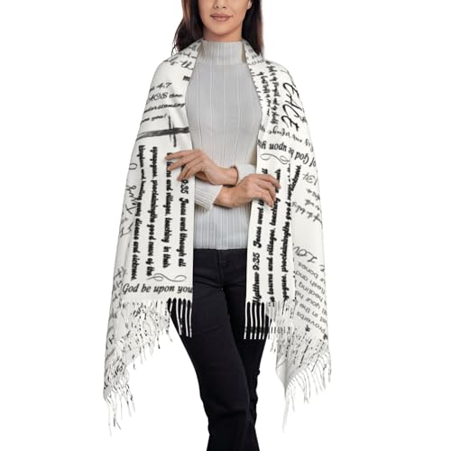 YQIUSM Prayer Shawls For Women Christian Wrap Scarf Apparel Inspirational Bible3