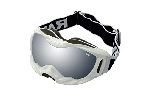 Lunettes de ski protection double verre écran argent miroir pour snowboard et casque