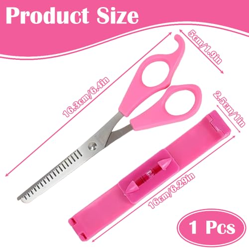 2Pcs Clip Cut Tool, Split End Trimmer Set, 1 Comb-Hairstyle Trimmer & 1 Haircutting Scissor, Styling Accurate Hair Cutting Kit for Home DIY Kids Women, for Layers, Bangs, and Split Ends (Pink) - Image 3