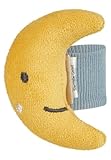 Sterntaler Armrassel Mond, Baby-Spielzeug für Hände, elastisches Bündchen, leicht anzuziehen, Rassel zum Spielen und Greifen, 7,5×6×3 cm, mattgelb