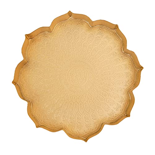 "Add Elegance to Your Home with LaDekor's Golden Iron Urli Bowl - Perfect for Festive Decor, Table Centerpieces, and Pooja Room"