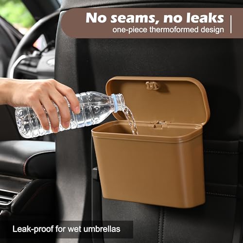 Image of Car Trash Can, Waterproof Multi Functional Auto Trash Bin for Door /Console /Seat Back,Leak-Proof Trash Can for Car, Truck, SUV - Essential Car Accessories for Organization (grey2)