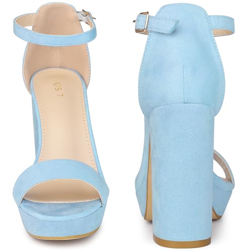 Perphy Platform High Heels Ankle Buckle Strap Chunky Heel Sandals for Women3