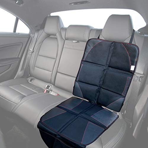 DRYZEM Funda protectora para asiento de coche y organizador, protege la tapicería de manchas y pinchazos Cover