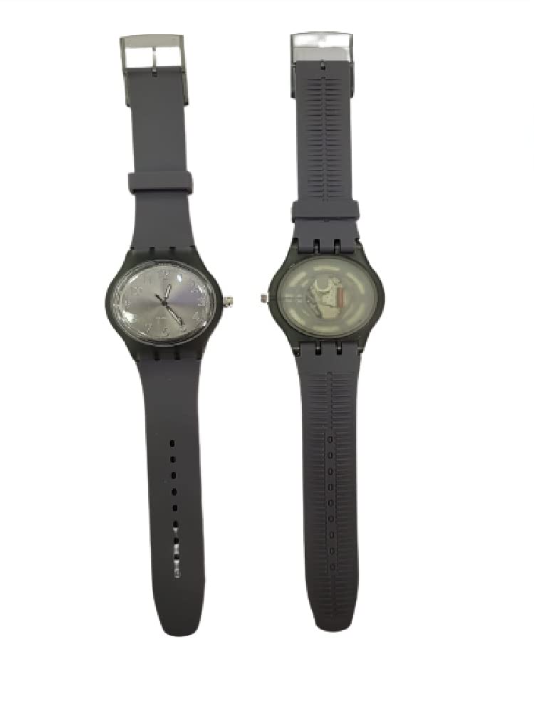 ricevi 1 Orologio per DETENUTO, PLASTICA Dietro Trasparente IDONEO CARCERE AMMESSO PENITENZIARIO, Bianco Nero BLU E Altri Omaggio PILA E SANTINO MADONNA PER CHI HA SBAGLIATO