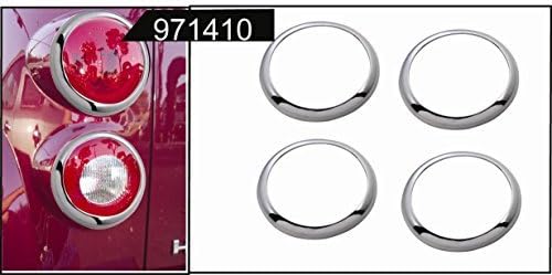 Chrome Tail Light Lamp Bezel Trim Cover Rings Fits: Chevy HHR 4 PCS 2005,2006,2007,2008,2009,2010,2011