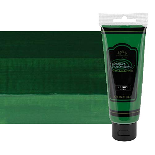 Creative Inspirations Acrylic Paint - Acrylic Paint Smooth, Rich, Creamy & Free-Flowing Non-Toxic - [SAP Green- 120 ML]