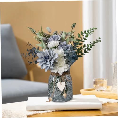 Vase de fausses fleurs de 6,3 pouces avec corde déco de centre de table - 4