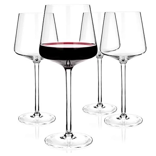 LUXBE Crystal Wine Glasses Set of 4