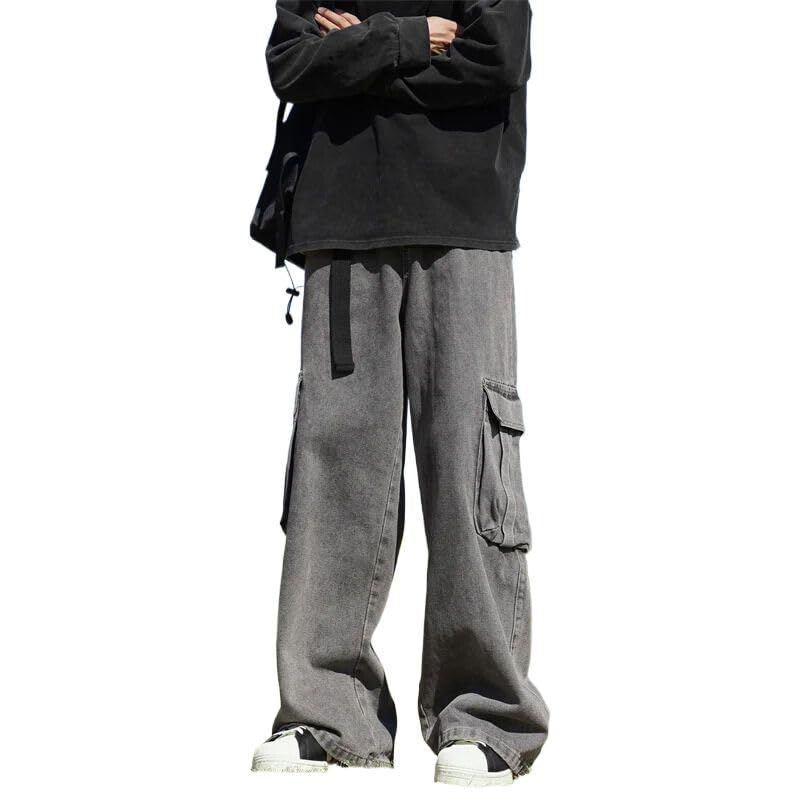 Jeans Wide Leg Baggy Jeans Men Straight Denim Cargo Pants