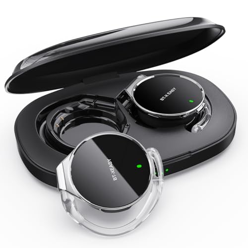 On Ear Headphones Bluetooth 5.4, Noise Cancelling Open Ear Headphones Wireless, Water-Drop Shaped Clip On Sport Headset Bluetooth with 4 Microphone, Comfort Fit Earphones with Long Battery Life