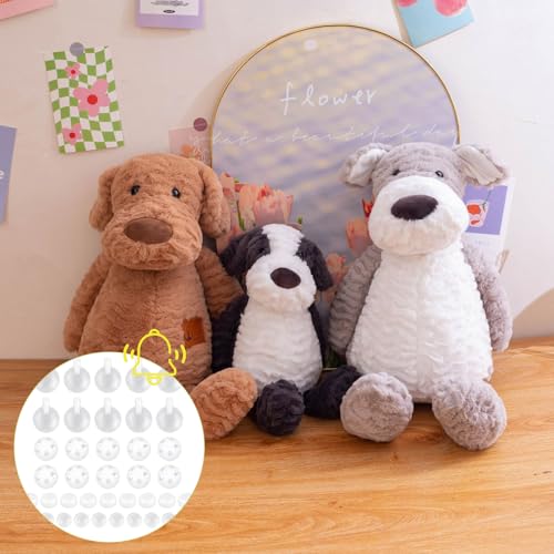 SHUOHONG 40 Stück Knisterfolie zum Einnähen, Set Rasseldosen Rasseln zum Einnähen, Niedlich Squealer Spielzeug Rassel Baby, Rasseleier, Oball Rassel für Hund Haustier Baby Spielzeug Noise Maker