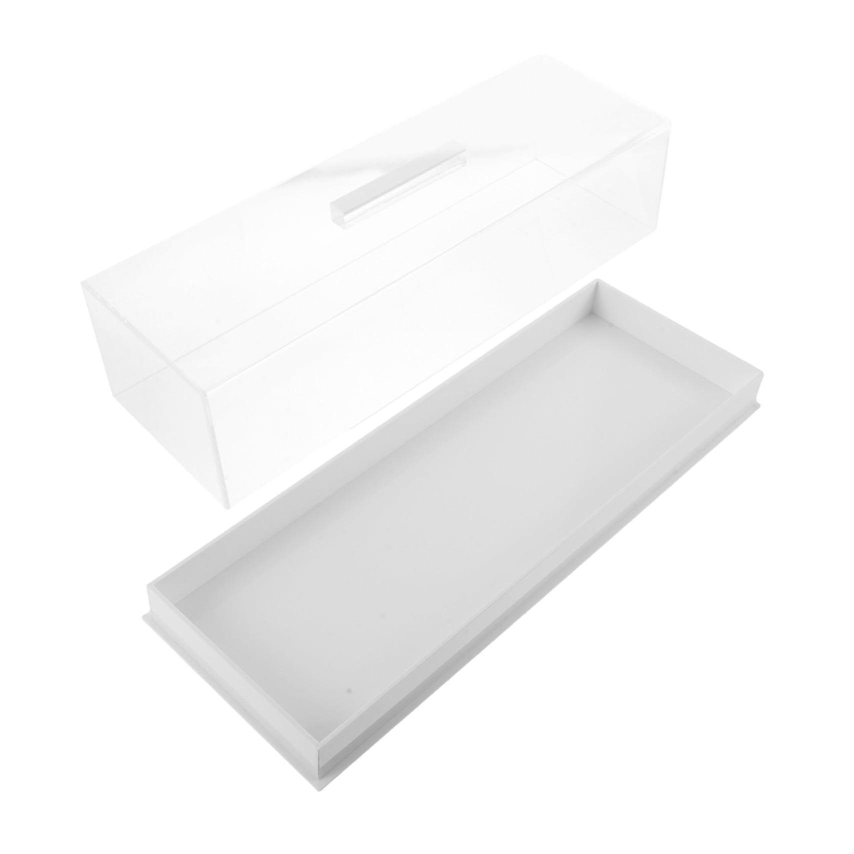 IMIKEYA Caja de Presentación Rectangular con Bandeja para Pasteles de Acrílico Soporte para Tartas con Tapa para Cafetería y Hogar Bandeja para Tartas con Tapa