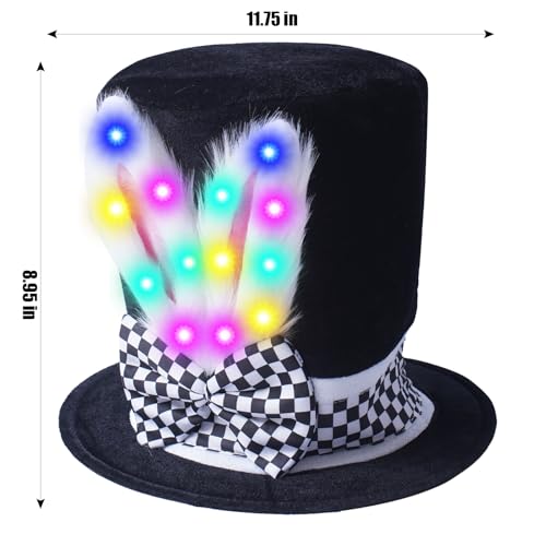Set de 4 piezas disfraz sombrero conejo blanco miniatura 2