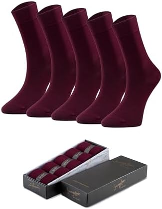 5 Pairs of Mens Bamboo Socks, Ultra Soft, Breathable, Odour Resistant, Oeko-Tex Certified, for Everyday Use, Black or Navy Blue, Bamboo Socks in Gift Box Size 6-11