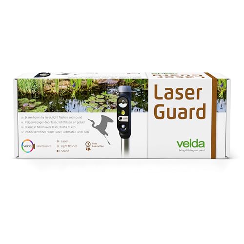 Velda Laser Guard Garden Pond Heron & Predator Scarer Protects Pond Fish with Laser Technology & Motion Sensor 12 Metre Range 100 Detection