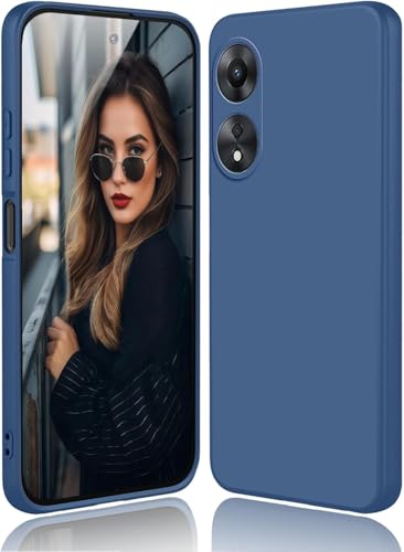 Movilear Funda Carcasa de Silicona Líquida para OPPO A58 5G / OPPO A78 5G, Interior de Microfibra Antigolpes Protección Gel Ultra Suave de Goma a Prueba de Choques y Arañazos FSUA (Azul)