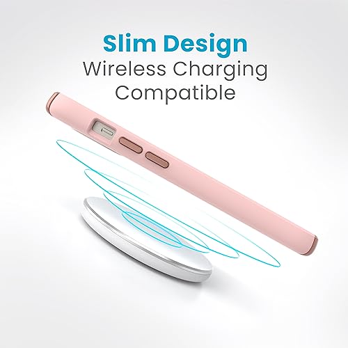 Image of Speck iPhone 15 Pro Max Case - Drop Protection - Scratch Resistant, Soft Touch, 6.7 Inch Phone Case - Presidio2 Pro Dahlia Pink /Rose Copper /White