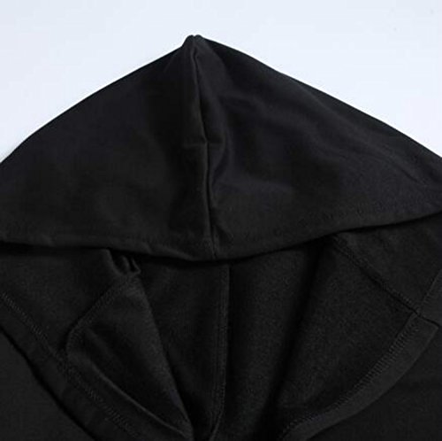 Colygamala Men's Fashion Long Cape Cardigan Sweatshirt Hoodie Black Cloak Outerwear4