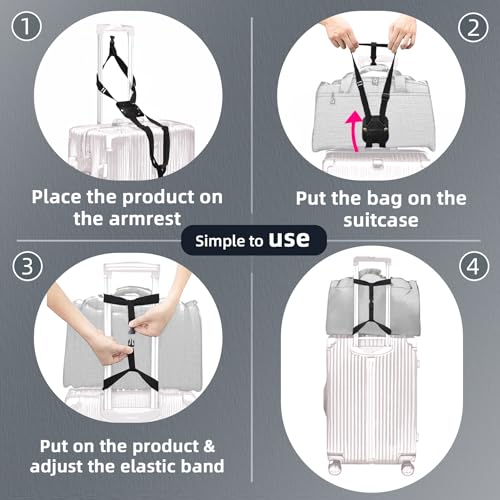 Image of Luggage Straps for Suitcases,Luggage Straps Bag Bungees,Adjustable TSA-Approved - High Elastic Suitcase Belt for Securing Carry-On(1 Pack Black)