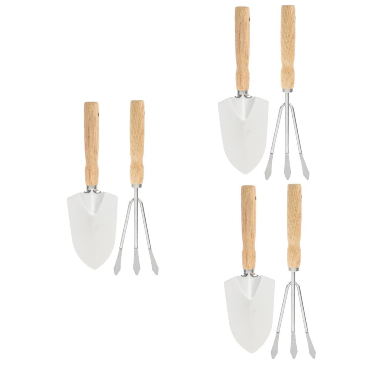 Yardwe 3 Set Rastrello a Pala Mini Punta Kit da Giardinaggio Piccola Utensili Attrezzi da Giardino per Diserbo Piccola Pala Vanga Pala Strumento di Diserbo Maneggiare La Cenere